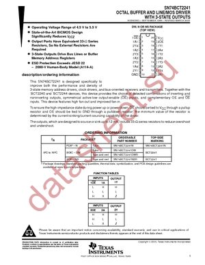 SN74BCT2241NSRG4 datasheet  